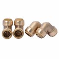 Sharkbite 0.75 in. 90 deg  Brass Elbow, 4PK 244813